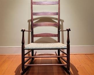 yellow and blue check rocker - 40" high x 25" wide x 27" deep