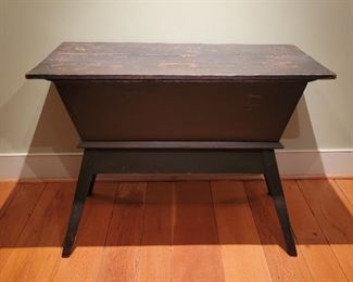 Dough bowl table with remover cover - 28" high x 42" wide x 22" deep