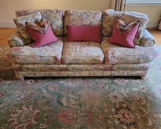 Upholstered couch - 30" high x 88" wide x 40" deep