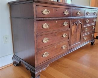 Chest is 34" high x 72" wide x 20" deep. Mirrors are 47" high x 21" wide.