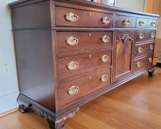 Chest is 34" high x 72" wide x 20" deep. Mirrors are 47" high x 21" wide.