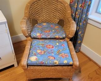Chair - 36" high x 31" wide x 25" deep; ottoman - 16" high x 25" wide x 18" deep