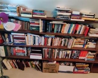 Large collection and variety of books.
