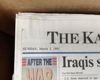 Collectible Kansas City Star New Papers 