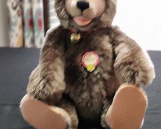 RARE - CLASSIC STEIFF Replica of 1930 " Tall Brown Mohair Jointed Teddy Bear w/tags (4.2)