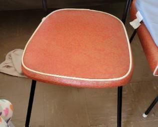 Orange dining table chair