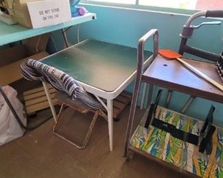 Small children table and chair and TV tray
