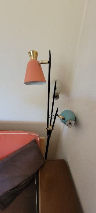 Retro 3 light floor lamp