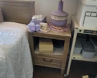 Wood nightstand
