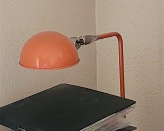 Vintage orange desk lamp