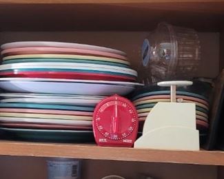 Boontonware plastic pastel colored plates
