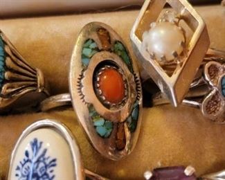  Vintage Navajo sterling silver rings