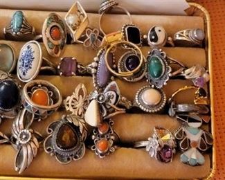  Vintage Navajo sterling silver rings