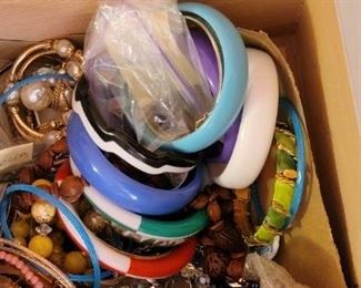 Vintage Bakelite and lucite bangles