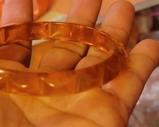 Vintage Bakelite and lucite bangles