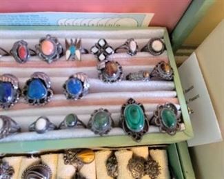  Vintage Navajo sterling silver rings