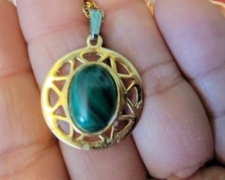  Vintage Navajo gold and stone 