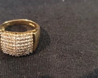 14K gold and gem ring