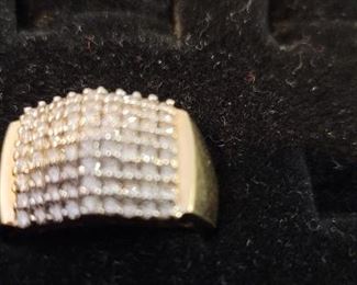 14K gold and gem ring