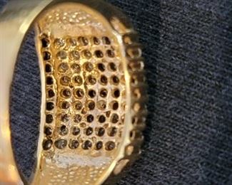 14K gold and gem ring