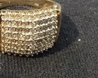 14K gold and gem ring