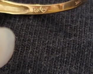 real 14K gold and gem ring