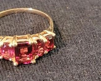 Real 14K gold and gem ring