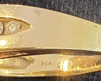 Real 14K gold and gem ring