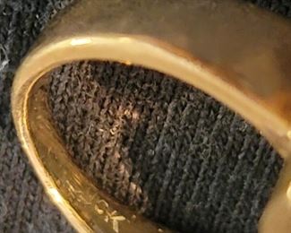 10 k gold and gem ring