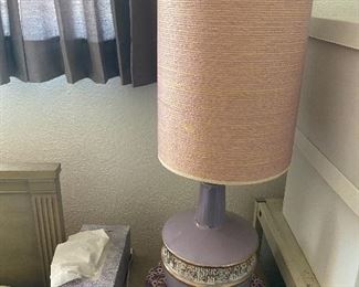 50's lavender table lamp