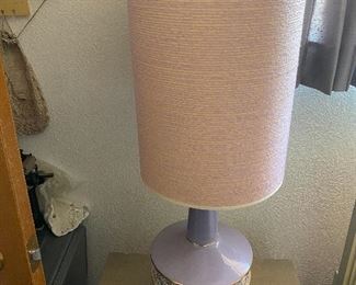 50's lavender table lamp