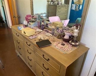Wood Dresser and mirror