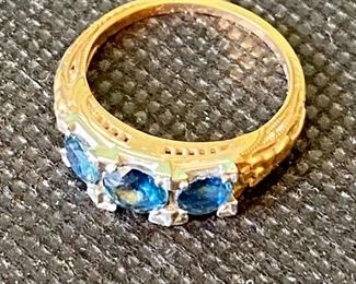 Real 14K gold and gem ring