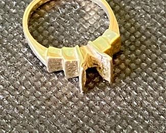 Real 14K gold and gem ring