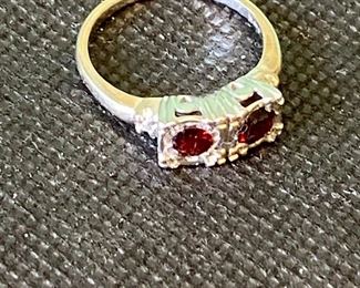 Real 14K gold and gem ring