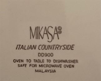 HUGE set of Mikasa Italian Countryside: dinner plates, salad plates, bowls, serving pieces aplenty, platters, coffee mugs, butter dish, sugar / creamer, and so much more!