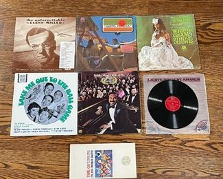 (7pc) JAZZ ALBUMS | Six vinyl records featuring Herb Alpert's Tijuana Brass Band "Whipped Cream & Other Delights" and "Going Places", Frank Sinatra "Lonely Way to Spend and Evening", Glenn Miller's "The Unforgettable", and one CD of the Dave Brubeck Quartet's "Time Out" 