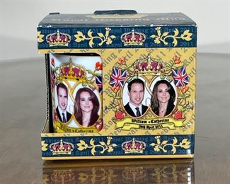 ROYAL WEDDING COMMEMORATIVE MUG | Mug celebrating the union of William and Catherine on 29th April 2011, new in box; 4 x 4-1/2 x 3-1/2 in. 