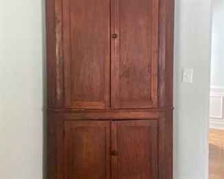 Primitive Corner Cupboard