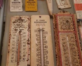 Advertising Thermometers, one from Alaska.