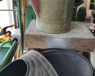 Garden Items, Galvanzed Watering Can