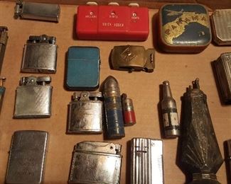 Lighters and other tin items.