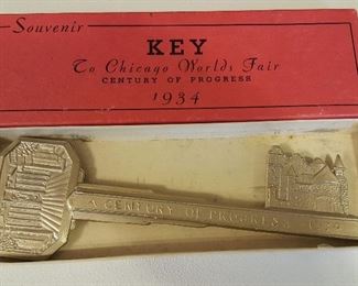 1934 World's Fair Key in Original Box