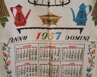 1957 Calendar Towel