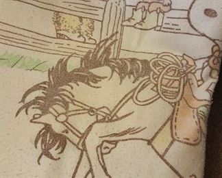 Charlie Brown Snoopy Rodeo Blanket.