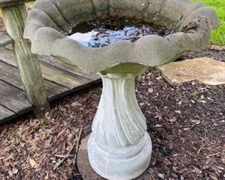 Concrete Birdbath
Good condition
23” across x 27” tall.
Must be able to move and load yourself