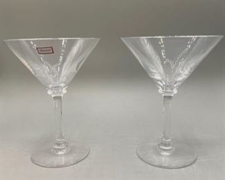 Baccarat martini glasses 2 elegant