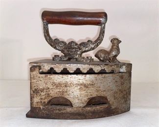 1800s Cast Iron Charcoal Iron