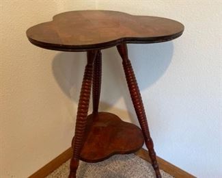Antique Clover Leaf Lamp Table
