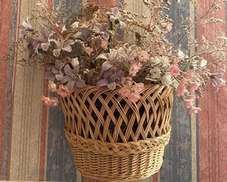 Woven Hanging Wall Basket Flowers not Available